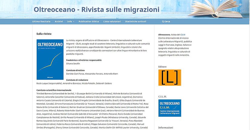 Oltreoceano rivista OJS di Linea Edizioni Oltreoceano rivista OJS di Linea Edizioni